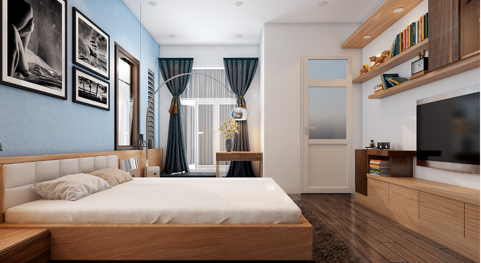 Giường gỗ là lựa chọn hoàn hảo khi bạn muốn phòng ngủ mang không gian dễ chịu và ấm áp